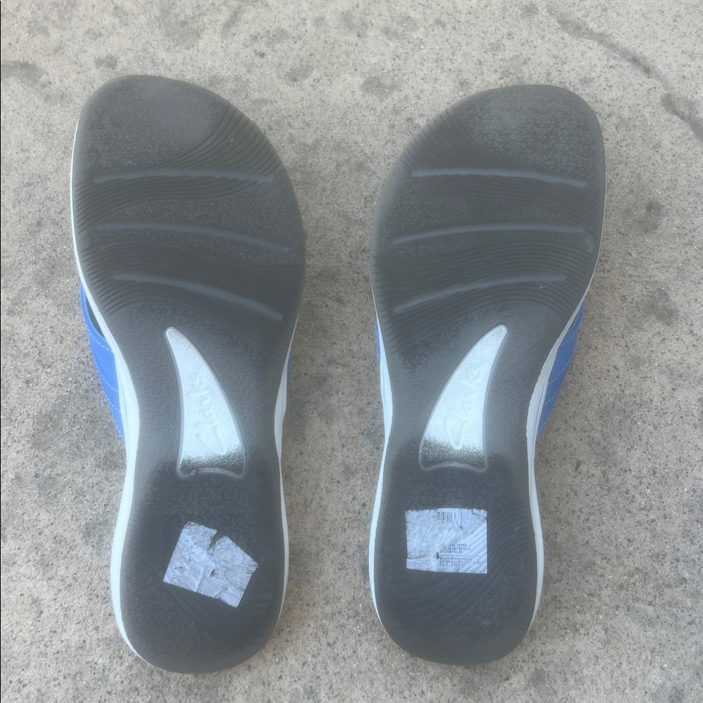 Clarks Breeze Opal Light Blue Cloudstepper Thong Sandal Women's Size 9 - Picture 6 of 7